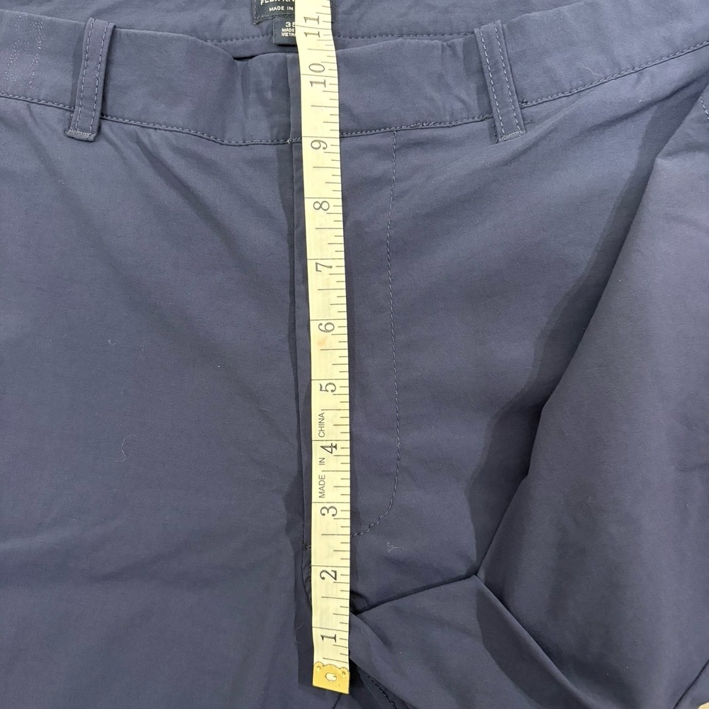 J Crew Shorts Mens 35 Blue Solid Flex Rivington Mercantile Zip Fly 11" Chinos - Picture 6 of 12